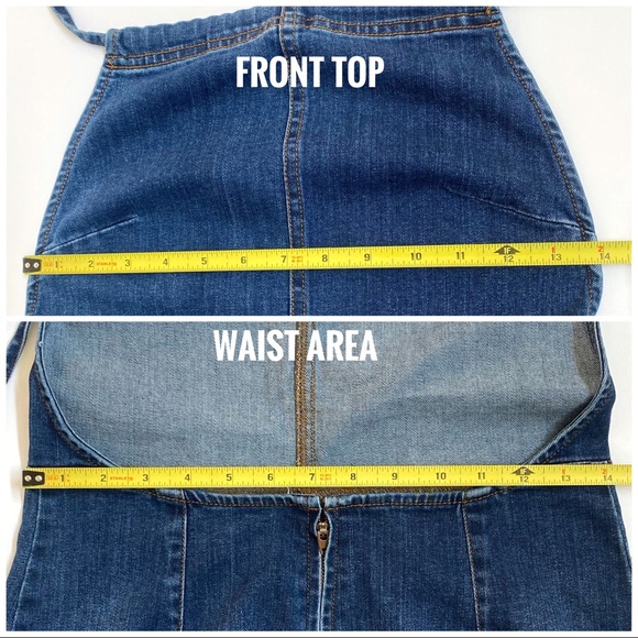 Free People blue denim halter romper overalls - Picture 14 of 16